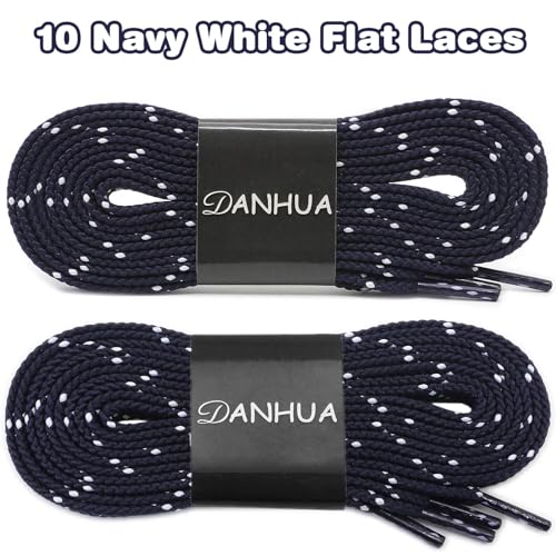 Image of Flat Shoelaces Multicolor Twill Point Thick Shoe Lace Shoestring 2 Pair