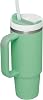 YOUEXPERT 30 oz Tumbler with Handle, Stanly Cup 30oz Stainless Steel Insulated Tumblers with Lid and Straw, 30 oz Travel Cup Sports Tumblers - Jade