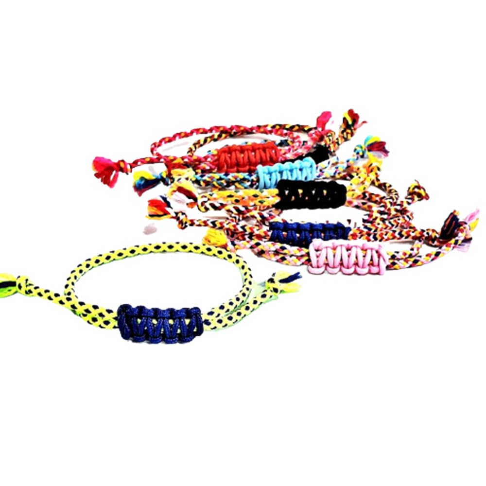 8 Pcs./pack Thai Multicolor Cotton String Rope Buddhist Saisin Spritual Hilltribe Ethnic Style Cord Adjustable Bracelets Wristband Lgbt Men Women Teens Boho Hippy Costume Gift 16-20 cm., M,