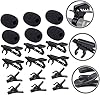 Norhogo 24pcs Microphone Windscreen Set for Lapel Microphones, 6pcs lapel microphone clip 6pcs Plastic Microphone Cord Clips 12pcs Mic Sponge Covers, Windscreen Shield Replacement Kit #1