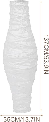 Miniatura 7 de Balacoo Lámpara de pie de papel, pantalla de lámpara de pie alta, cubierta de lámparas de pie de papel de arroz para dormitorio, sala de estar,