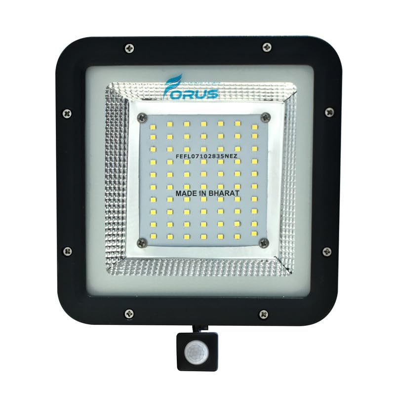 Image of Forus 50W LED Flood Light Blue with Motion Sensor Auto On Off Day Night Mode Waterproof Outdoor Security Light for Garden Parking Garage Factory Warehouse Shop High Bright Floodlight 4Yr Warranty-1Pc