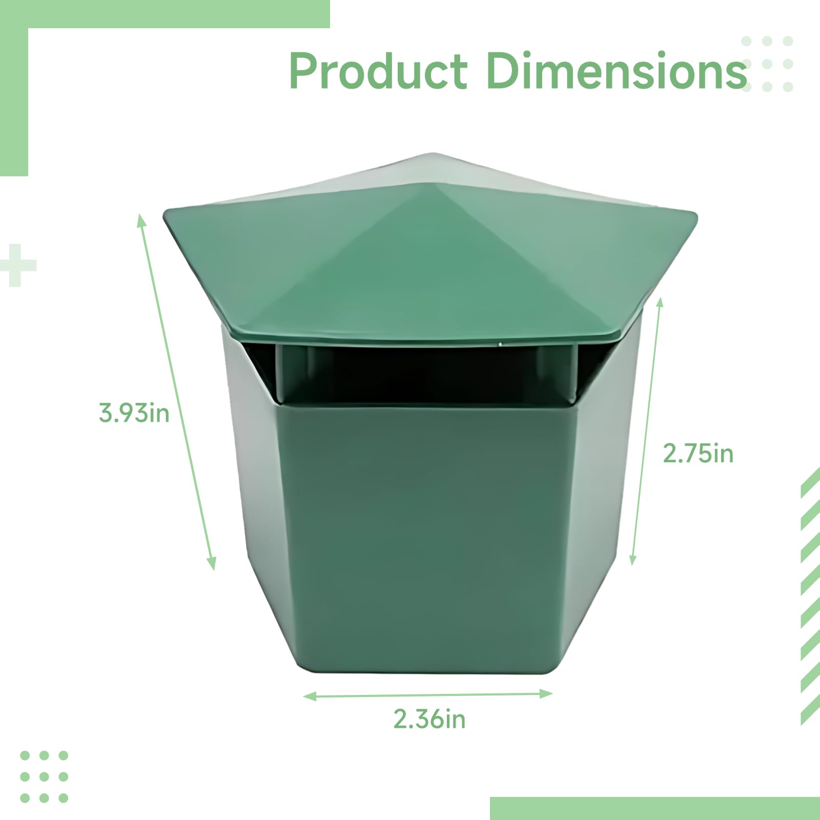 Trampas para caracoles de jardín, 6 unidades, plástico para babosas, 7 cm x 6 cm, protector de plantas, captura física, segura, fácil de limpiar, reutilizable, verde