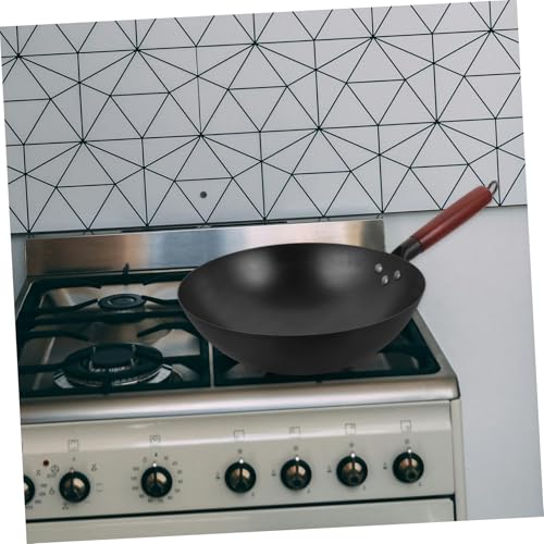 Wok de hierro tradicional antiadherente para cocina miniatura 7