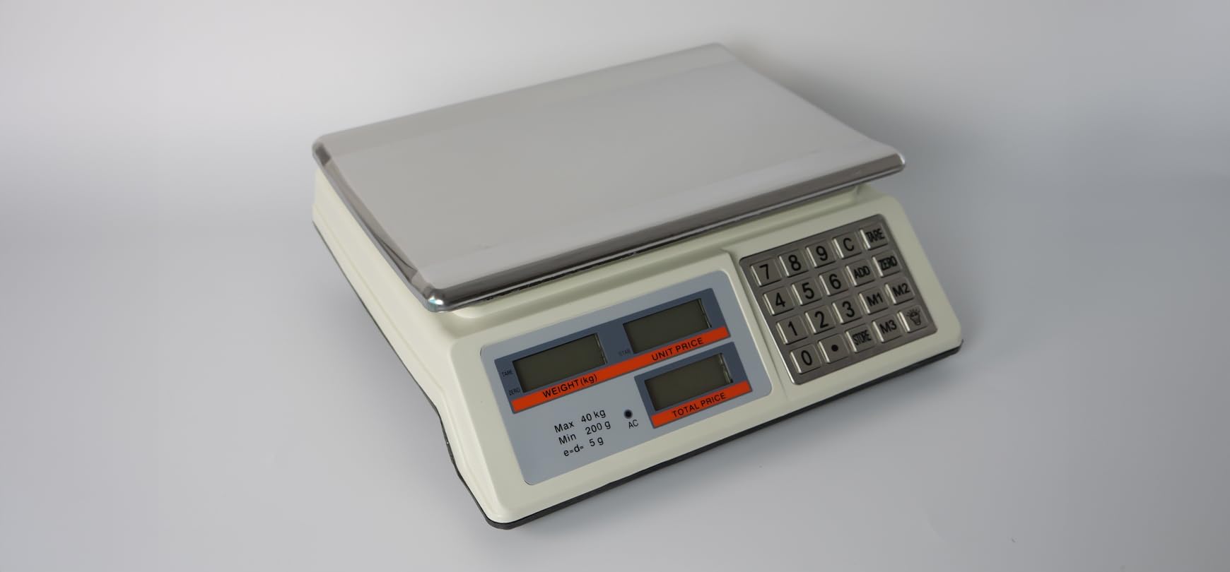 Preisberechnungs-Plattformwaage, Präzise elektronische Waage, Ladenwaage, Doppelseitige LCD-Anzeige HDWR wagPRO-S40A