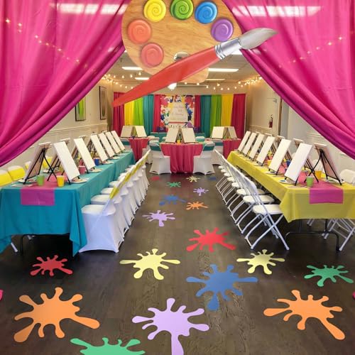 Eaasty 18 Pcs Art Paint Party Decorations Paint Splatter Classroom Decor
