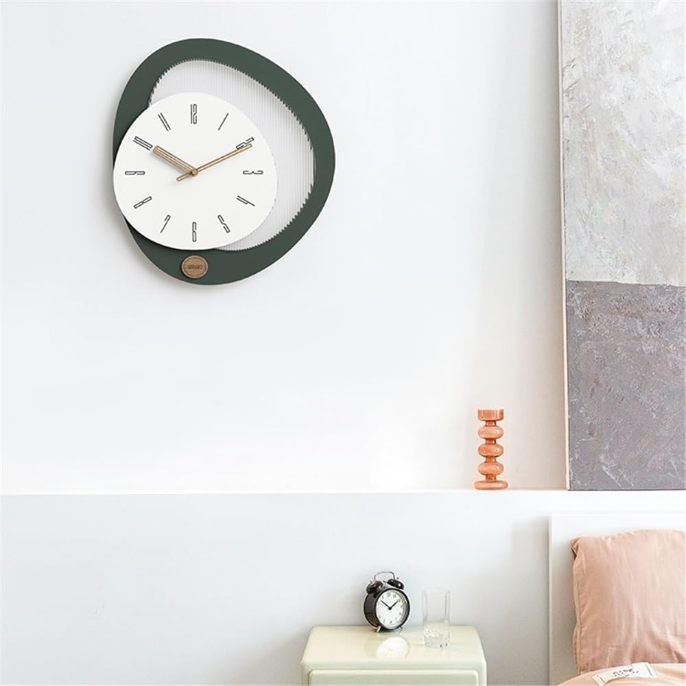 Orologio da Parete Orologio da Parete Moderno Semplice e Moderno con Luce nordica da 35,5 * 40 cm, Creativo, for Soggiorno, Forma Irregolare, casa Orologio da Parete per Soggiorno