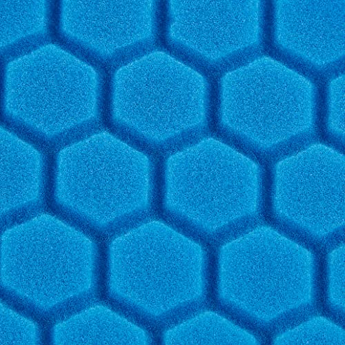 Image of Chemical Guys, Hex-Logic Light Polishing & Finishing Pad, Blue, 5.5 inch | Soft blue finishing foam pad applies finishing polishes, glazes and sealants for a glossy, swirl-free finish