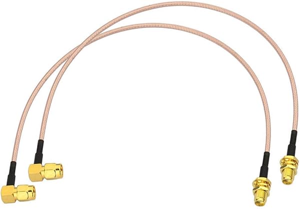 Bingfu Cavo SMA Prolunga Antenna WiFi 30 cm 2 Pacchi Adattatore da RP SMA Maschio ad Angolo Retto a RP SMA Femmina RG316 per Scheda di Rete Wireless Mini PCIE Router WiFi Telecamera IP Sicurezza