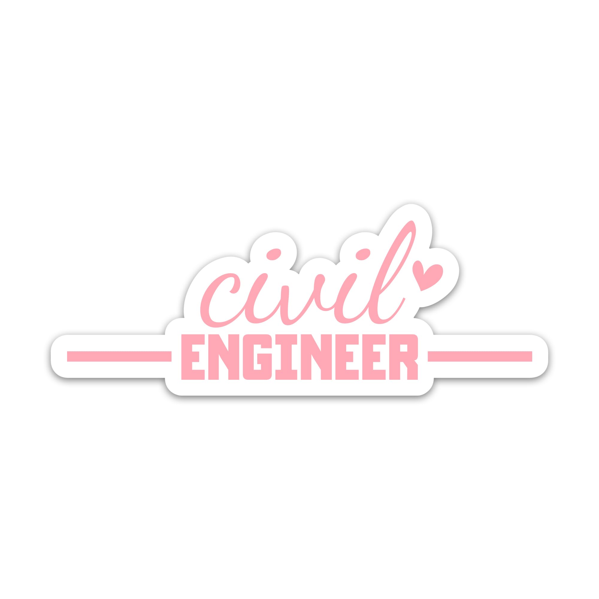 TANGOGLAM Civil Engineer Sticker, Engineering Vinyl Waterproof Decals Car Phone Water Bottle Laptop, Engineer Stickers Gift for Him Her