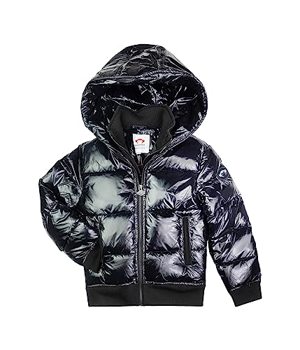 Appaman Kids Girl's Flurry Insulated Double Zip Coat (Toddler/Little Kids/Big Kids) Shiny Black 8 Big Kid