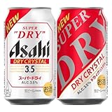 アサヒ　スーパードライ ドライクリスタル アサヒ ビール 生ビール 350ml×24本