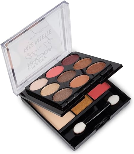 Hilary Rhoda Glow Up Face Palette | Face Palette with Blush, Highlighter, Face Powder & Eyeshadows | Highly Pigmented Face Palette | Available in 4 Variants | 20.6g (Shade 04)