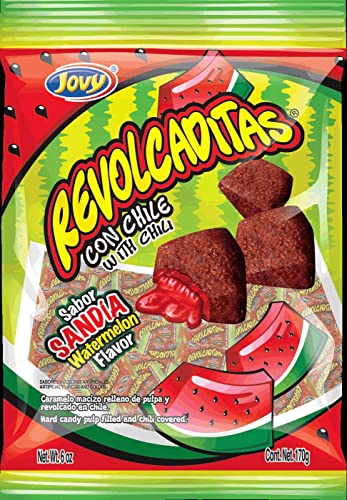 Jovy Revolcaditas Chili Watermelon Candy - Irresistible Sweet Heat in Every Bite! (6oz)