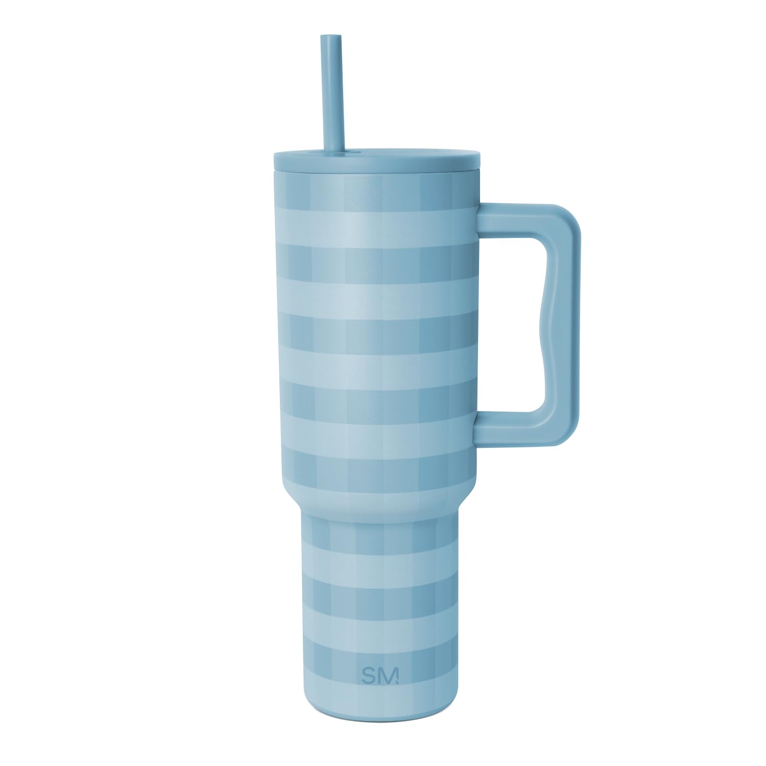 Simple Modern Tumbler with Handle and Straw | 40oz | Gingham