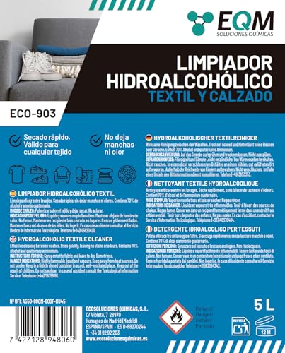 EQM - ECO-903 - Higienizante Textil de Aplicación Directa - 5L - Ideal para todo tipo de ropa y calzado - Secado rápido y acción inmediata - imagen 8
