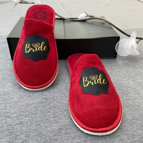 Image of BRIDE Home Slippers For Women And Props For Wedding Shoot & Gifting