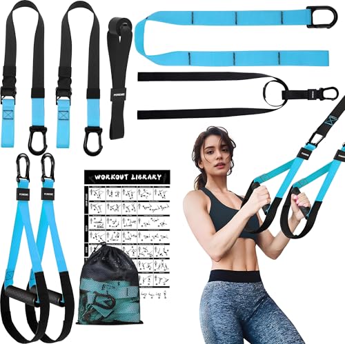 Image of Home Resistance Training Kit | Full-Body Workout with Suspension Trainer Straps, Door Anchor, Handles, and Carrying Bag | Complete Home Gym Equipment