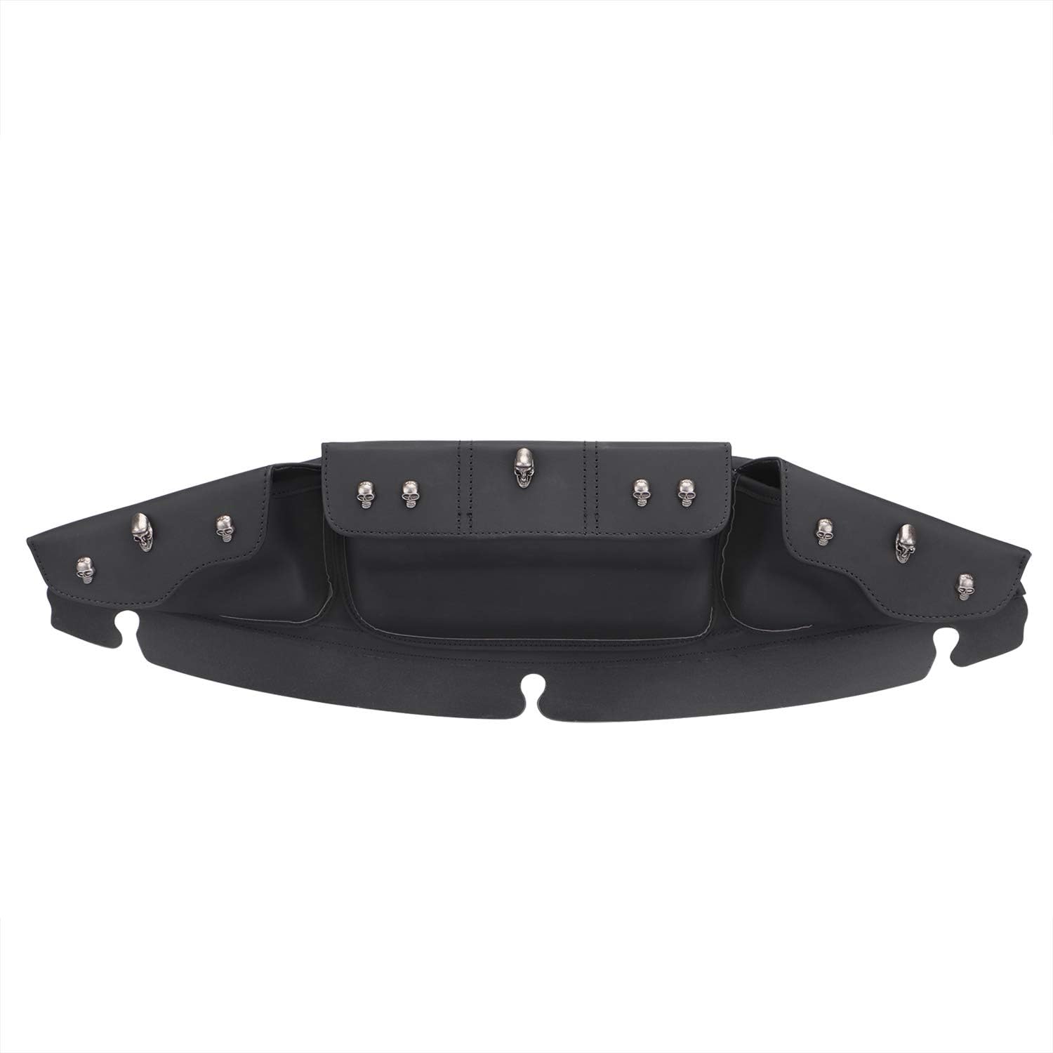 XMMT Motorcycle Skull Black 3 Pouch Pockets Fairing