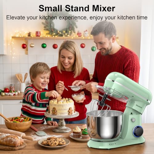 Image of Honinst 4QT Electric Stand Mixer, 10-Speed Tilt-Head Compact Kitchen Mixer