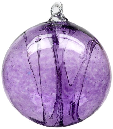 Kitras Art Glass Amethyst Witch Ball