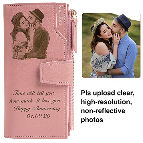Personalized Wallets for women Engraved Leather Wallet Credit Card Clutch Long Wallet for Mom, Wife, Friends, Sister, Daughter at Birthday, Anniversary, Mother's Day, Thanksgiving, Christmas2