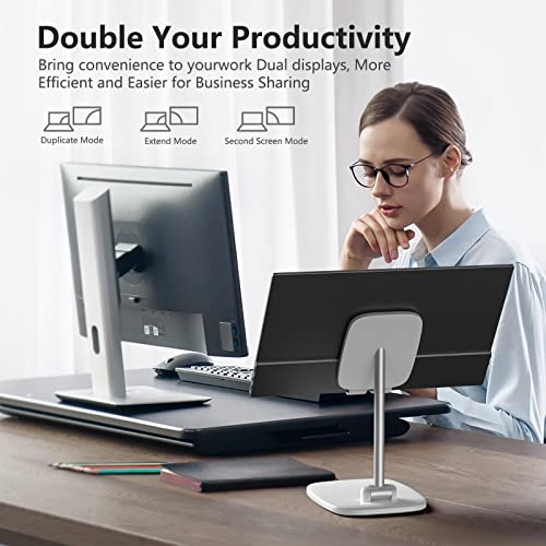 Image of ForHelp 17.3 inch Portable Monitor 1080P FHD 144Hz Narrow Edge Laptop Monitor USB C HDMI Gaming Computer IPS HDR Screen, Travel Monitor for PC Mac Phone Xbox PS5 Switch Laptop w /Smart Cover & Speakers