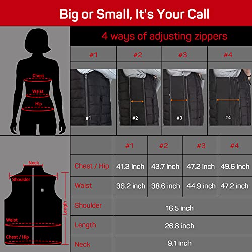 2023 Upgraded Dr. Prepare Women’s Heated Vest, Lightweight Heating Vest For Women With 3 Heating Levels, 6 Heating Zones, Adjustable Size, And Usb Plug For Hiking Camping (Battery Pack Not Included) #TOP4
