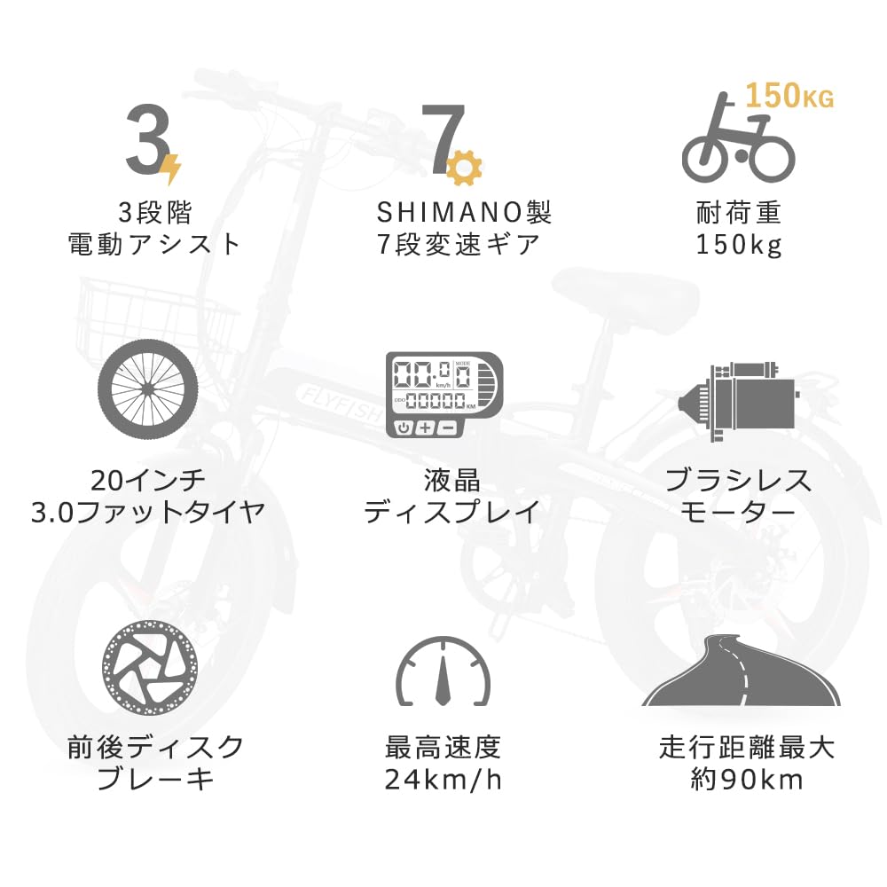 Amazon | 2024モデル 免許不要 アシスト自転車 安い 折り畳み 20インチ 