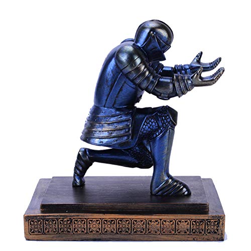 CYXStar-Resin-Soldier-Executive-Pen-Holder-Desk-Organizer-Cool-Pen-Stand-Home-Decor-Resin-Pencil-Holder-with-a-Pen-for-Men-as-Gift-Blue