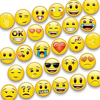 Laywvco 28 PCS Emoji Magnets for Refrigerator Funny Fridge Magnets Cute Magnets for Whiteboard Locker Decorative Magnets Magnets for Office and Kitchen Gifts for Lady and Emoji Enthusiasts