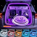 Keiurot Upgrade RGB Car Trunk Light Strip, Car LED Strip Light for Trunk Music Sync Waterproof Neon Lights Strips 12V 4M Universal Flexible Cutting Auto Interior Lights for Cars SUV Trucks 64 Modes