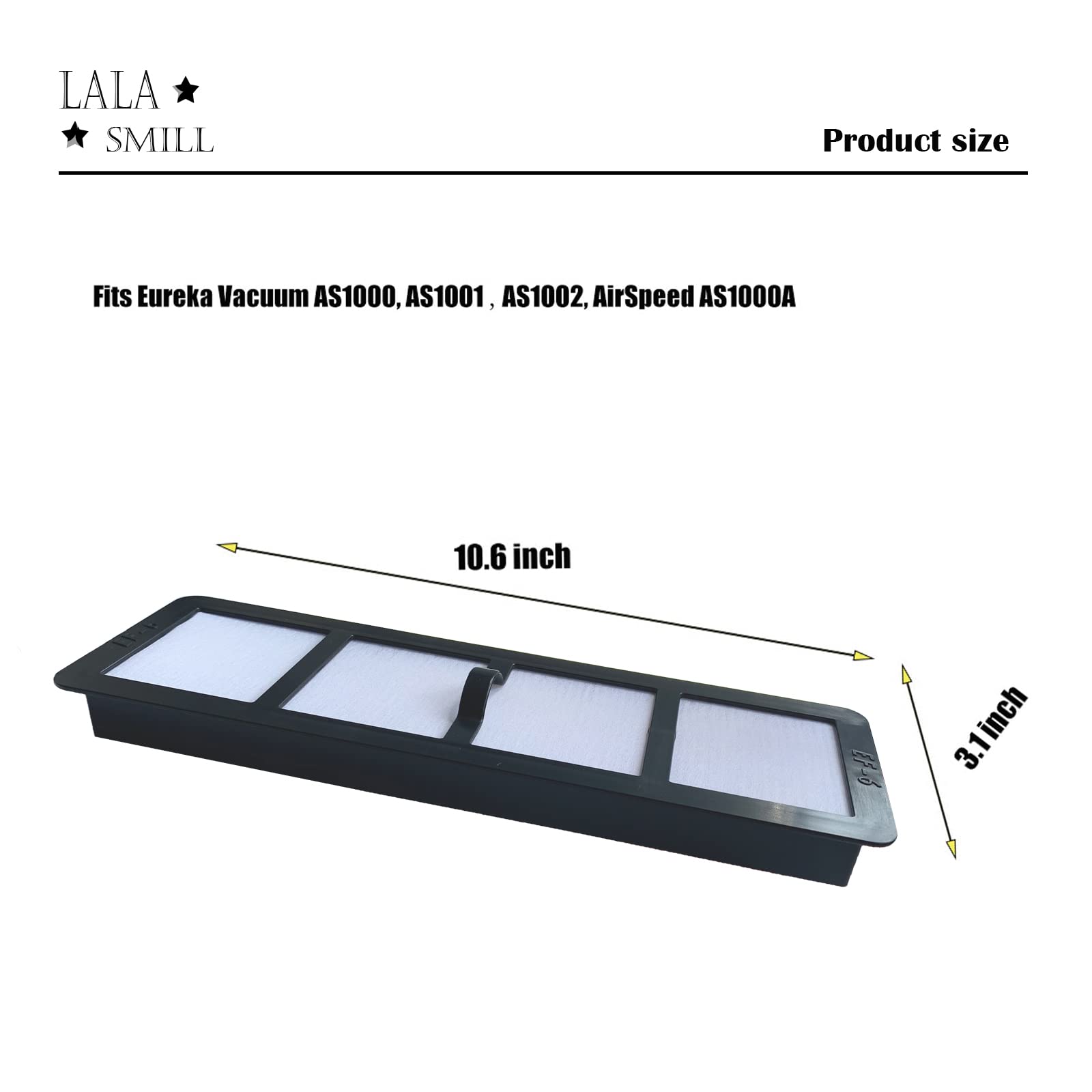 Replacement HEPA EF-6 (EF6) Vacuum Filter for Eureka Airspeed Upright Vacuum Cleaners AS1000, AS1001, AS1051, AS1000A, AS1001A, AS1050