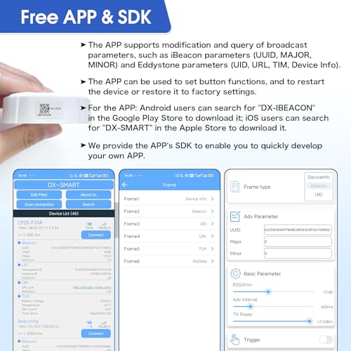 Image of DX-CP28 BLE 5.1 eddystone ble ibeacon 4 Years Battery Life 120~140m Tracking Distance Message Push Asset Tracking Indoor Navigation Blue Tooth Ibeacon (3)