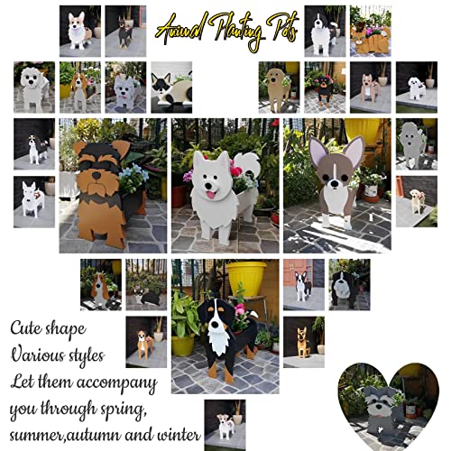 Dog Planter Plant Pot, Animal Flower Planter Pot For Garden Decoration, Premium Garden Succulent Plant Pots Cute Dog Design, Flower Pot For Garden Flower Cactus Office Home Decor Gift (D13) #TOP4