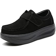 Thick Rocking Bottom Shoes for Womens Comfortable Work Running Sneakers Loafers Weight Light