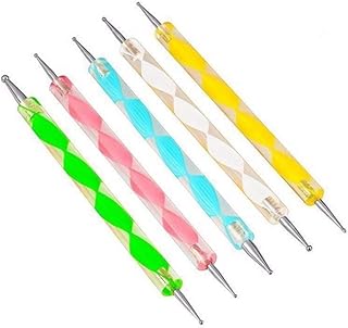 اسفنجة لتظليل الاظافر المتدرج (قطعة واحدة) و4 رؤوس اسفنجة بديلة قابلة للغسيل لتصنعي بنفسك رسمات اظافر مبتكرة ادوات للكوافير او المنزل (بينك)