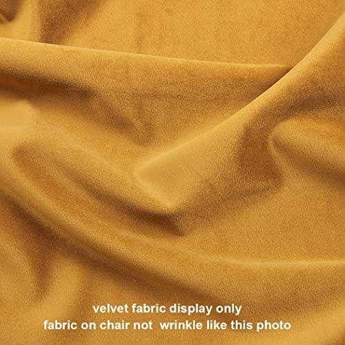 Dining Chair Fabric (Velvet) Padded Chair Retro Design with Metal Legs Colour Selection Duhome 8043B, colour:yellow, material:Velvet