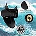 Meruzue 11 1/4x10 Parts NO.‎48-73132A45|(Hub Kits Included) Upgrade OEM Aluminum Boat Propeller Compatible fit Mercury Engines 25-70 HP,13 Spline,3 Blades,RH