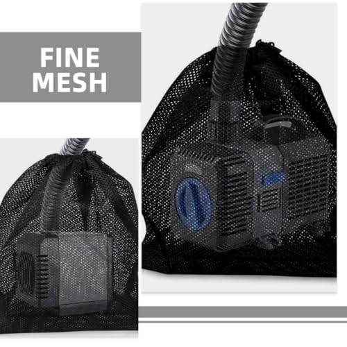 Bolsa Filtro para Bomba de Estanque Grande en Malla Negra miniatura 3