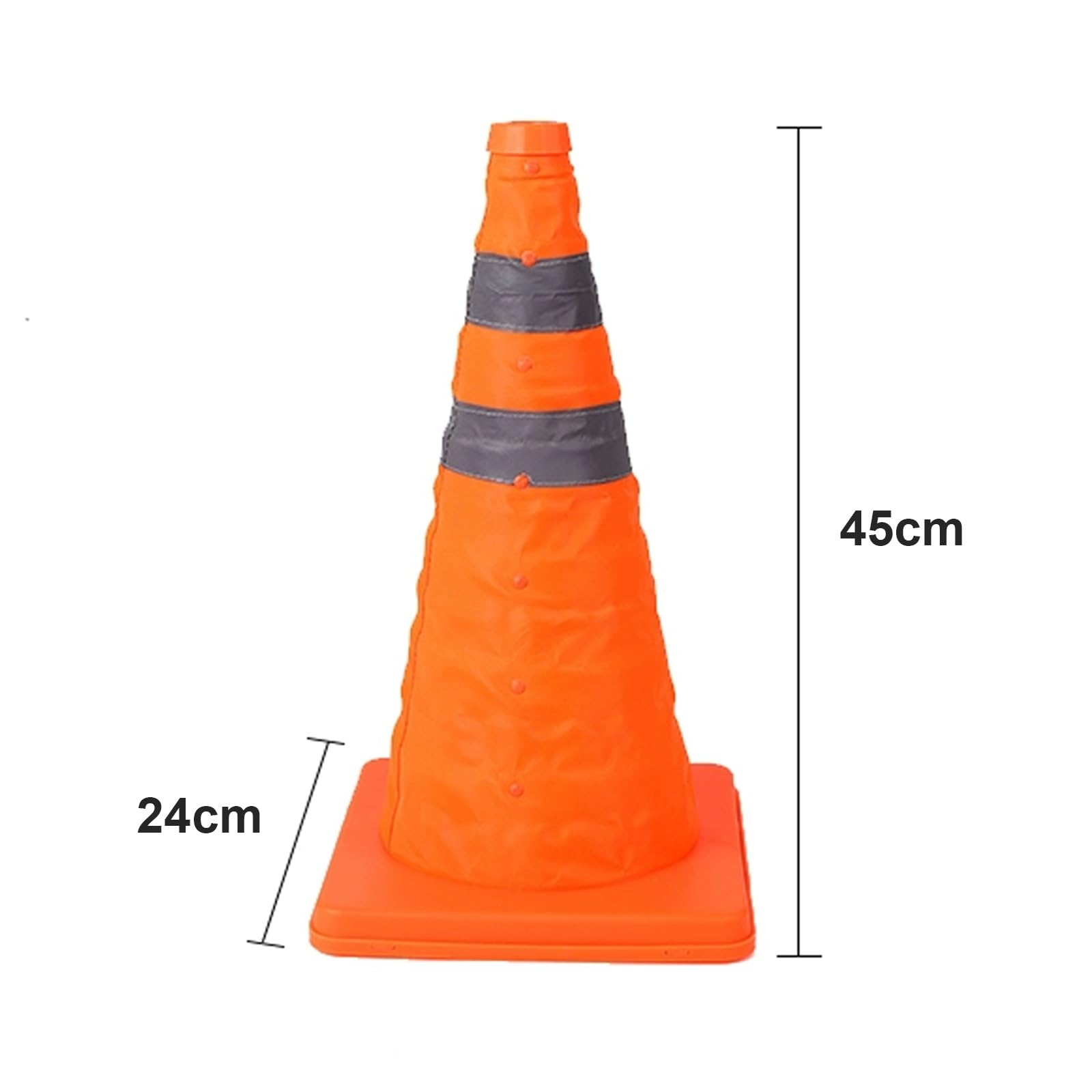 Cône de Signalisation, Plot de Chantier, Cônes de Sécurité Routière Pliables, Cônes Polyvalents avec Collier Réfléchissant, Cônes de Stationnement for le Stationnement Routier, Pratique de la Conduite