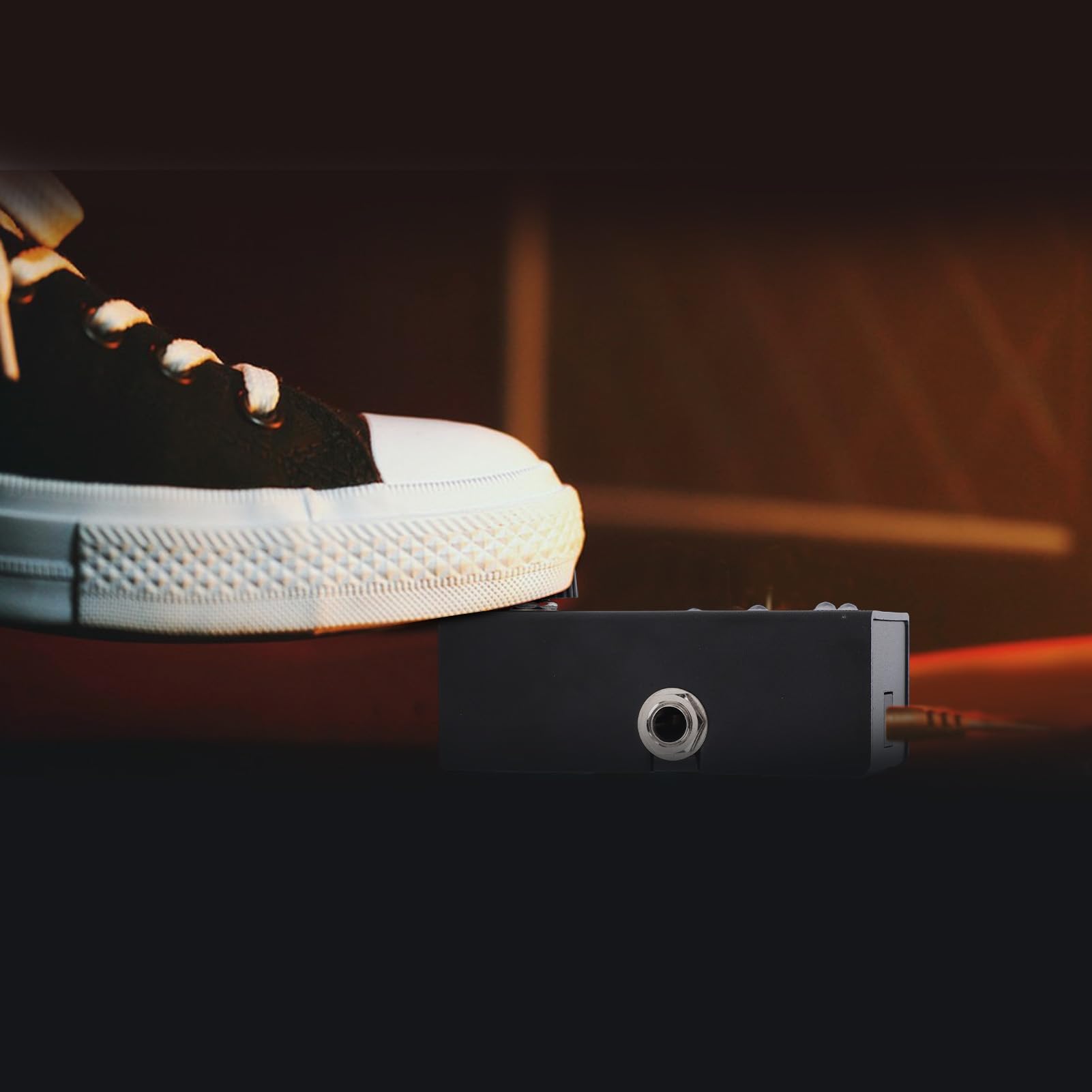 Luocute Pedal de Efectos de Guitarra, Caja de Ritmos Pedal de Guitarra de Efectos de Batería para Máquina con 55 Patrones de Ritmo Control de Volumen de Velocidad True Bypass para