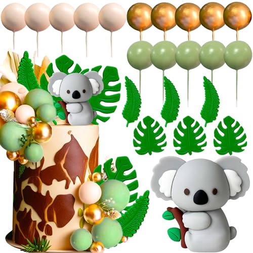 Decoración para tartas, diseño de animales con temática de selva, decoración de cumpleaños para fiestas, niños, niñas, baby shower, cumpleaños