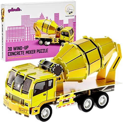 qollorette Wind Up Toy Vehicle, Assemble 3D Puzzle Tank Toy Military Kids Learning Educational Building Toy - Mini Pull Back Toy for Children Boys & Girls