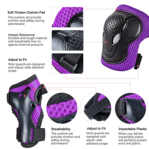 Banzk Bike Helmet With Knee Pads Elbow Pads Wrist Guards For Age 2-14 Youth/Teens, Ventilation Multi-Sport Scooter Roller Skate Rollerblading Skateboarding Climbing Cycling #TOP1