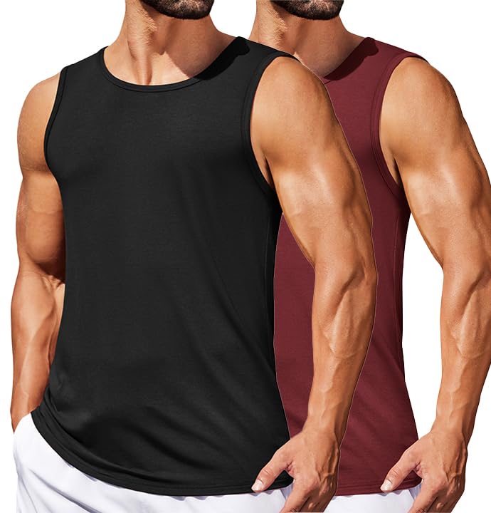 COOFANDY Tank Top Herren Muskelshirts 2/3er Multi-Pack Sport Ärmelloses Shirt Fitness Gym Achselshirts Set