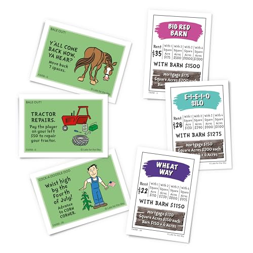 Late for the Sky Farm-Opoly juego de mesa miniatura 3