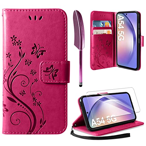 AROYI Lederhülle Kompatibel mit Samsung Galaxy A54 5G Hülle und...