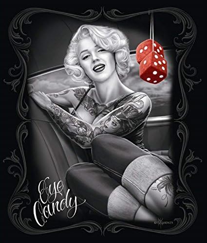 DGA Licensed Queen Size Blanket, Original American, Monroe, Pitbull Throw Luxury Plush Light Weight Bedding Mink All Season Soft (Marilyn Eye Candy)