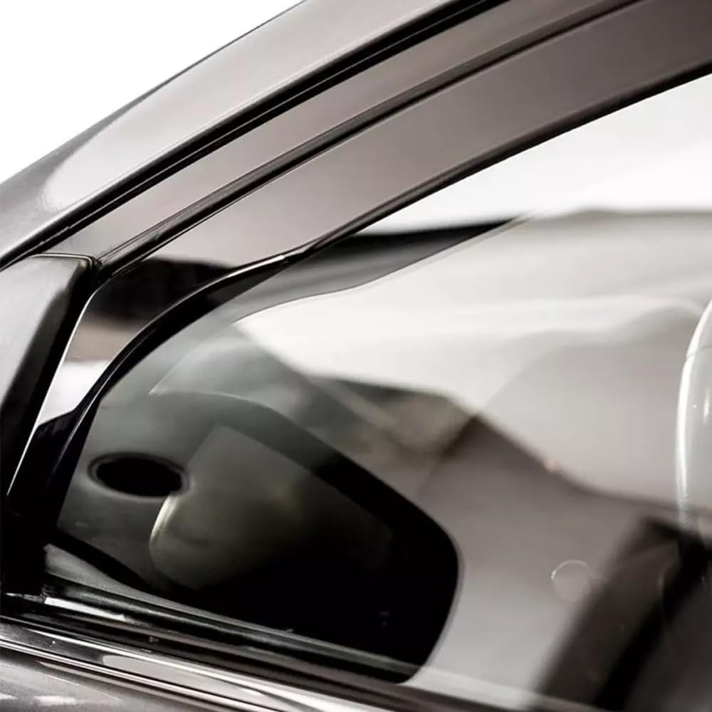 Kit 4 Deflettori Aria Nero Fumé Trasparento Antivento per Finestrini Laterali Anteriori e Posteriori Compatibile con VW Golf 7 VII 2012-2019